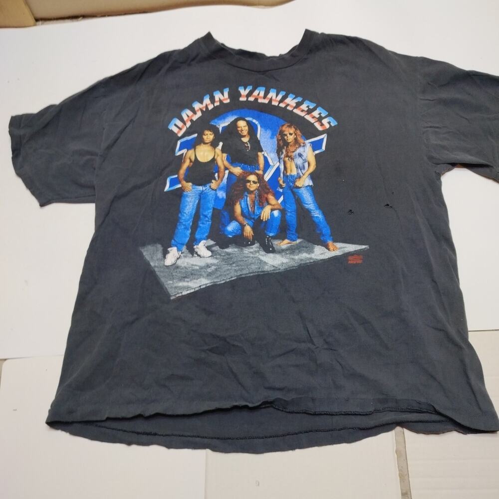Vintage 1993 Damn Yankees Don’t Tread World Tour T-Shirt Black XL Single stitch